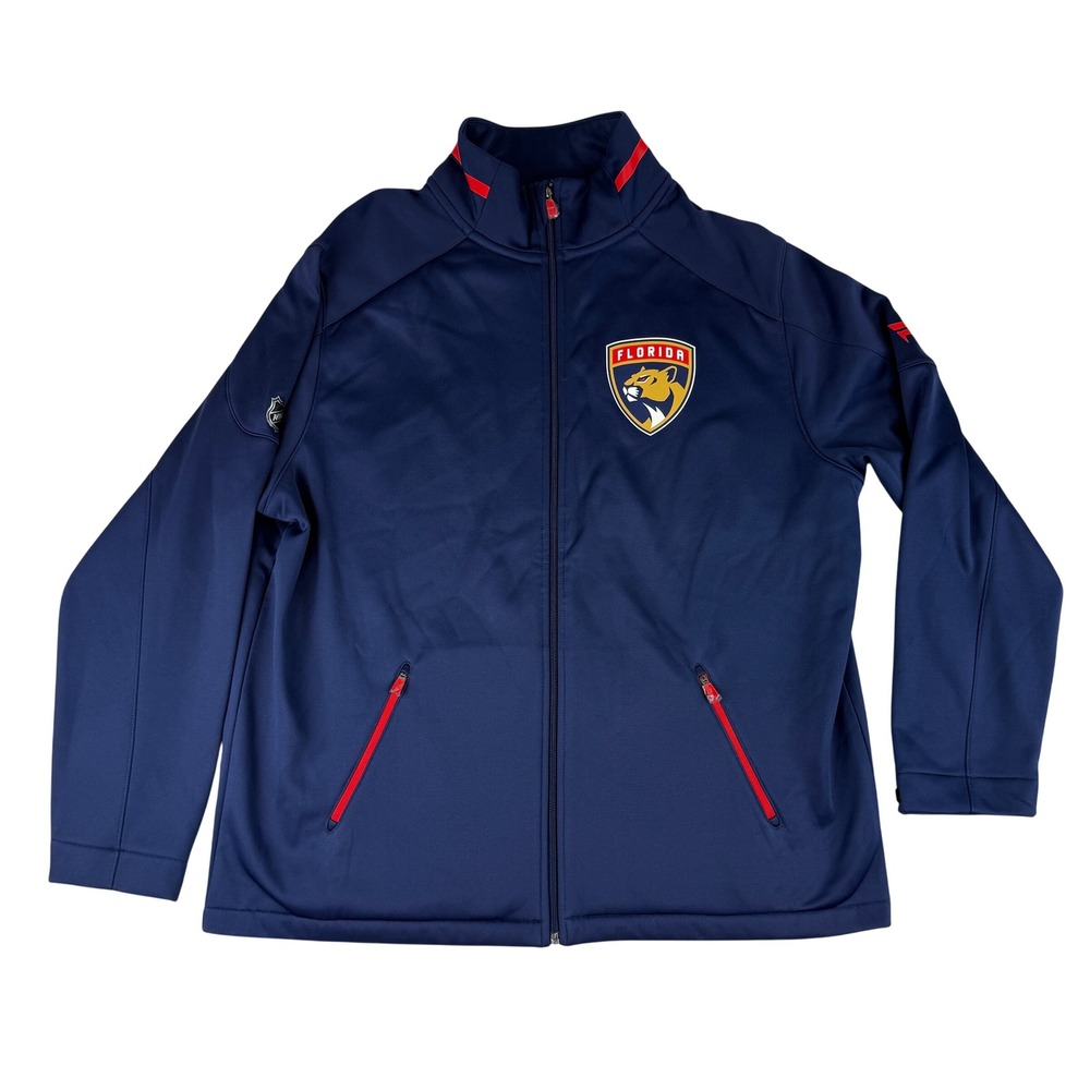 Fanatics Florida Panthers Jacket Mens 2XL Navy Blue NHL Authentic Pro EACS Zip